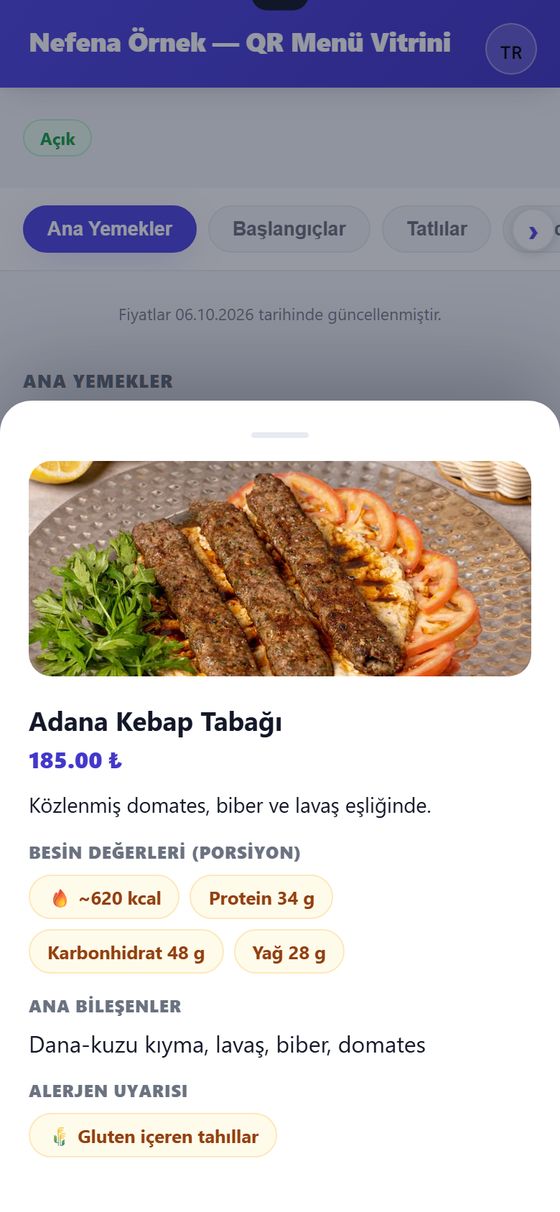 Alerjen, kalori, fiyat tarihi