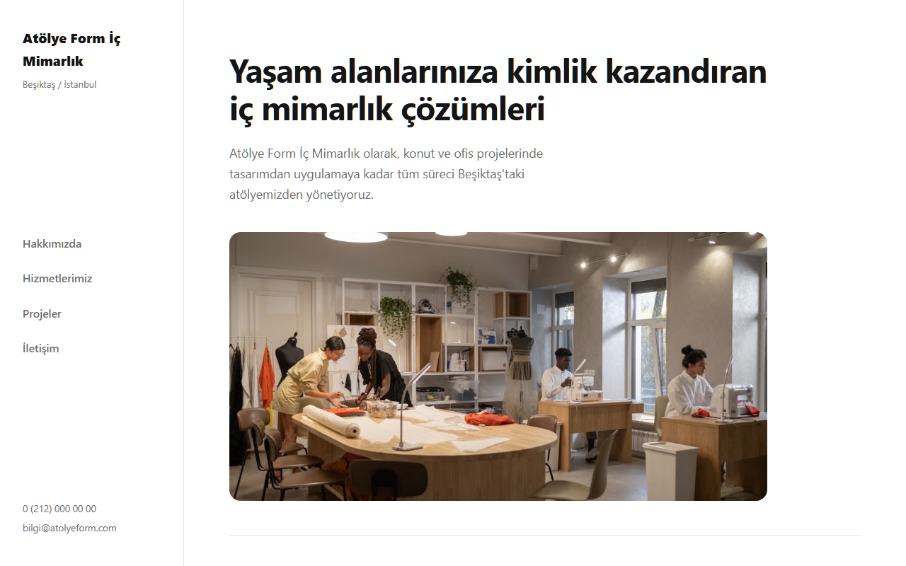 Studio — Portfolyo Odaklı
